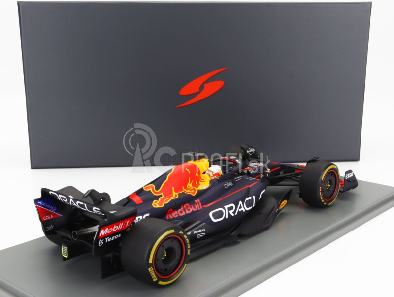 Spark-model Red bull F1 Rb18 Team Oracle Red Bull Racing N 1 Winner Belgicko Gp Majster sveta 2022 Max Verstappen 1:18 Matná modrá žltá červená