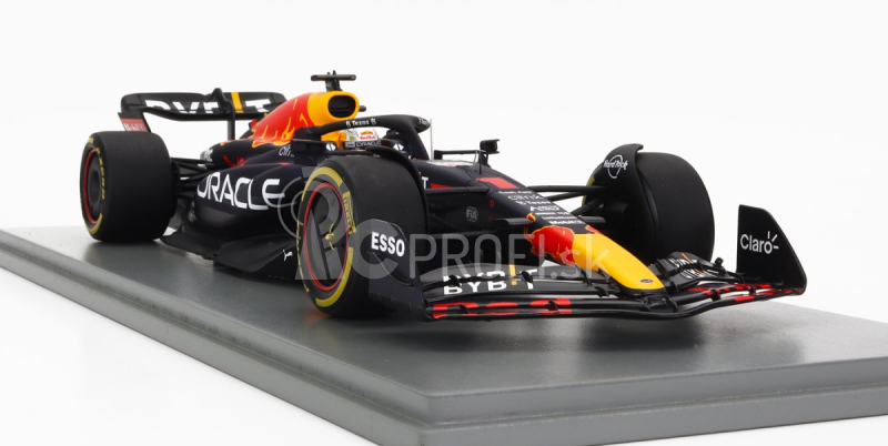 Spark-model Red bull F1 Rb18 Team Oracle Red Bull Racing N 1 Winner Belgicko Gp Majster sveta 2022 Max Verstappen 1:18 Matná modrá žltá červená