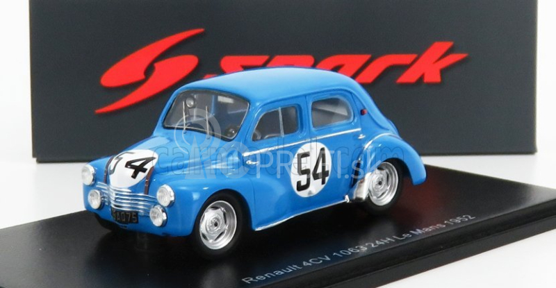 Spark-model Renault 4cv 1063 Team Rnu Renault N 54 24h Le Mans 1952 L.pons - P.moser 1:43 Light Blue