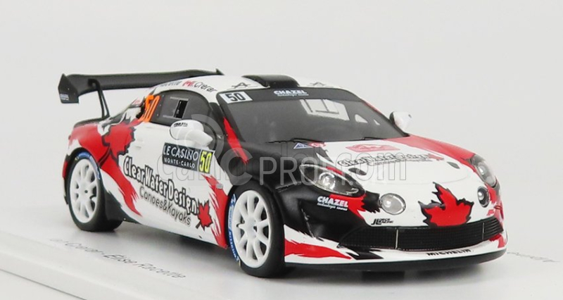 Spark-model Renault Alpine A110 Rally N 50 Rally Montecarlo 2022 I.crerar - E.racette 1:43 Biela červená čierna