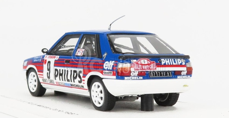 Spark-model Renault R11 Turbo N 9 Rally Montecarlo 1987 F.chatriot - M.perin 1:43 Svetlo modrá biela červená