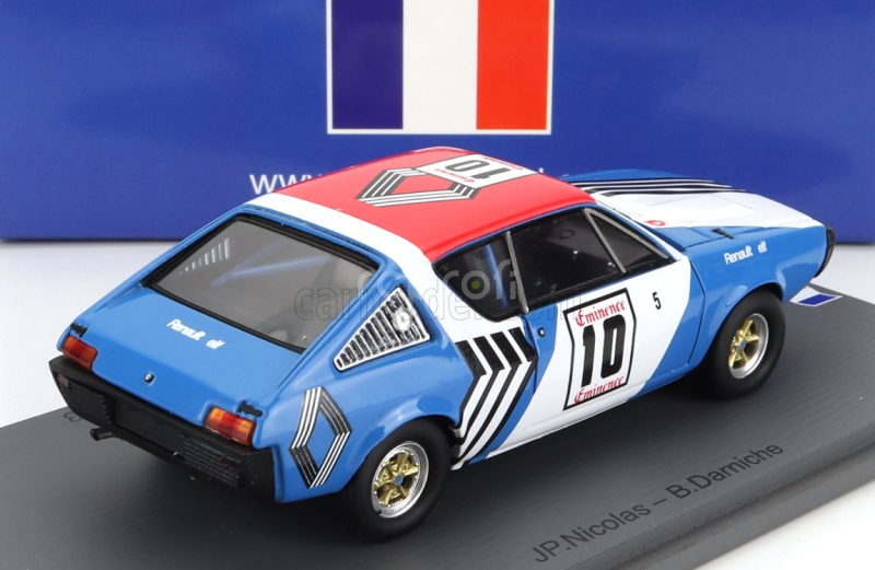 Spark-model Renault R17 N 10 3rd Ronde Cevenole 1973 J.p.nicolas 1:43 Modrá čierna biela červená