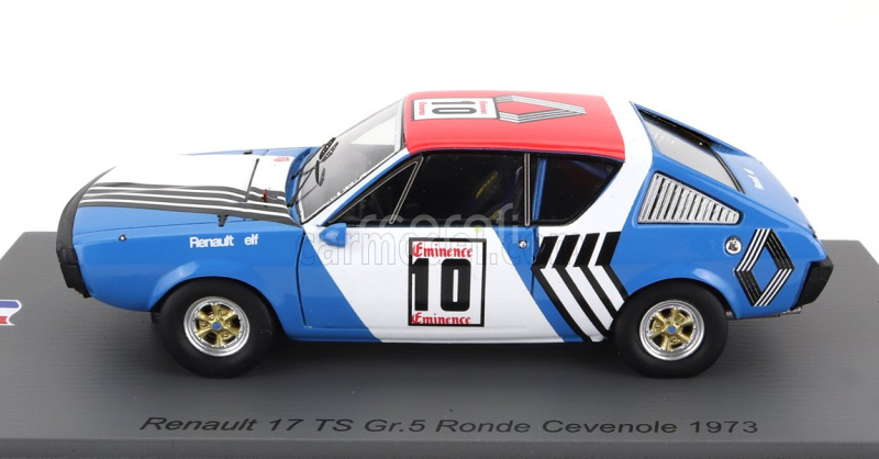 Spark-model Renault R17 N 10 3rd Ronde Cevenole 1973 J.p.nicolas 1:43 Modrá čierna biela červená