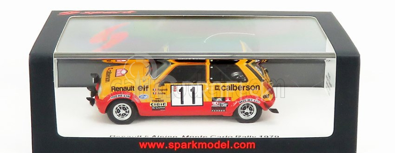 Spark-model Renault R5 Alpine N 11 Rally Montecarlo 1979 J.ragnotti - J.m.andrie 1:43 Žltá červená čierna