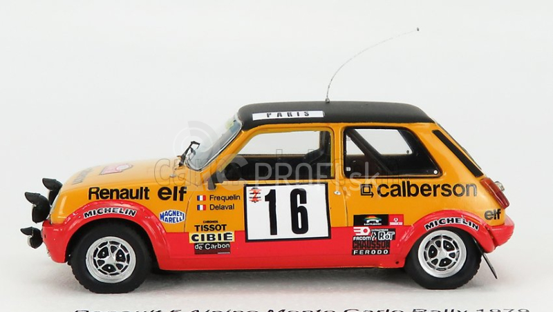 Spark-model Renault R5 Alpine N 16 Rally Montecarlo 1979 G.frequelin - J.delaval 1:43 Yellow Red Matte Black