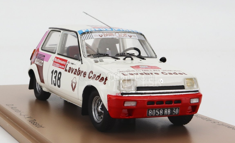 Spark-model Renault R5 Alpine Turbo Gr.2 N 138 Rally 1000 Pistes De Canjuers 1983 D.auriol - J.y.tissiot 1:43 Biela červená