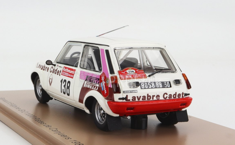 Spark-model Renault R5 Alpine Turbo Gr.2 N 138 Rally 1000 Pistes De Canjuers 1983 D.auriol - J.y.tissiot 1:43 Biela červená