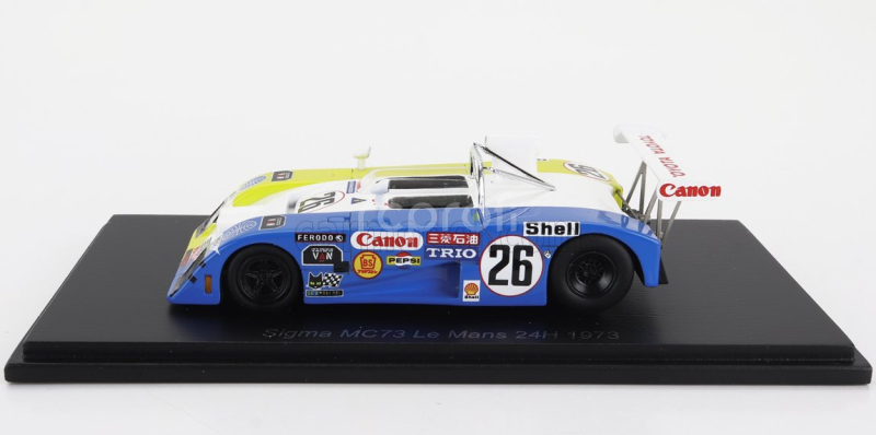 Spark-model Sigma Mc73 Team Sigma Automotive N 26 24h Le Mans 1973 T.ikuzawa - H.fushida - P.dal Bo 1:43 Modrá Biela Žltá