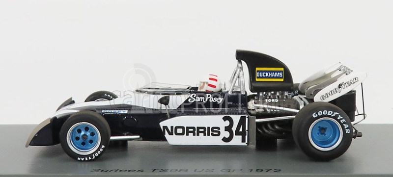 Spark-model Surtees F1 Ts9b N 34 Usa Gp 1972 S.posey 1:43 Modrá biela