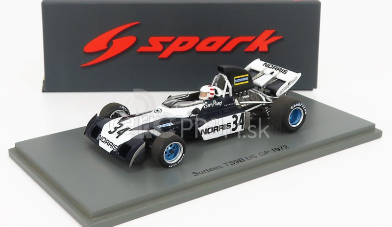 Spark-model Surtees F1 Ts9b N 34 Usa Gp 1972 S.posey 1:43 Modrá biela