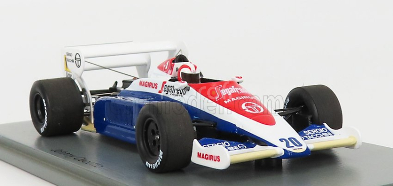 Spark-model Toleman F1 Tg184 N 20 Usa Gp 1984 J.cecotto 1:43 Modrá biela červená