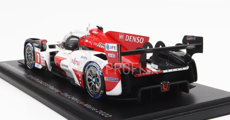 Spark-model Toyota Gr010 3.5l Turbo Hybrid V6 Team Toyota Gazoo Racing N 7 2nd 24h Le Mans 2022 M.conway - K.kobayashi - J.m.lopez 1:43 Biela Červená Sivá