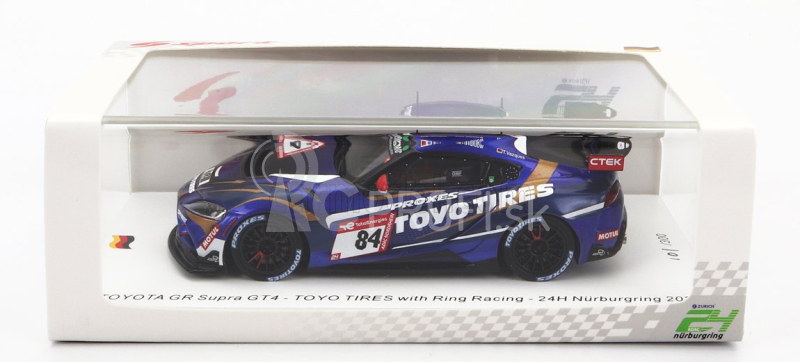 Spark-model Toyota Supra Gr Team Toyo Tires N 84 24h Nurburgring 2022 L.d.arnold - J.waldow - T.vazques Garcia 1:43 Blue Met Black