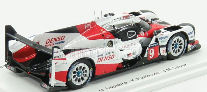 Spark-model Toyota Ts050 Hybrid 2.4l Turbo V6 Team Toyota Gazoo Racing N 9 24h Le Mans 2017 J.m.lopez - N.lapierre - Y.kunimoto 1:43 Biela červená čierna