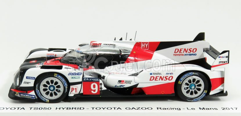 Spark-model Toyota Ts050 Hybrid 2.4l Turbo V6 Team Toyota Gazoo Racing N 9 24h Le Mans 2017 J.m.lopez - N.lapierre - Y.kunimoto 1:43 Biela červená čierna