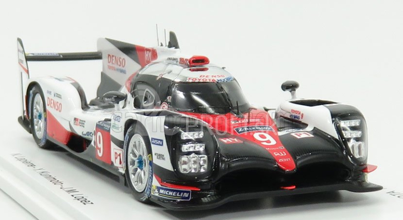 Spark-model Toyota Ts050 Hybrid 2.4l Turbo V6 Team Toyota Gazoo Racing N 9 24h Le Mans 2017 J.m.lopez - N.lapierre - Y.kunimoto 1:43 Biela červená čierna