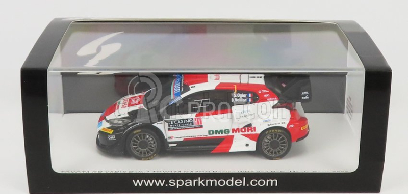 Spark-model Toyota Yaris Gr Rally1 Team Toyota Gazoo Racing Wrt N 1 2nd Rally Montecarlo 2022 Sebastian Ogier - Benjamin Veillas 1:43 Biela červená čierna