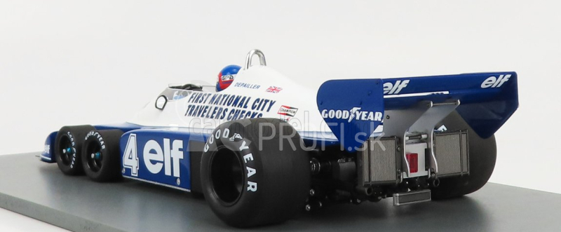 Spark-model Tyrrell F1 P34 Elf N 4 3rd South African Gp 1977 P.depailler 1:18 Blue White