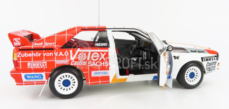 Sun-star Audi Quattro A1 N 2 Winner Rally International Avd/sth Hunsruck 1984 H.demuth - W.lux 1:18 Červená biela