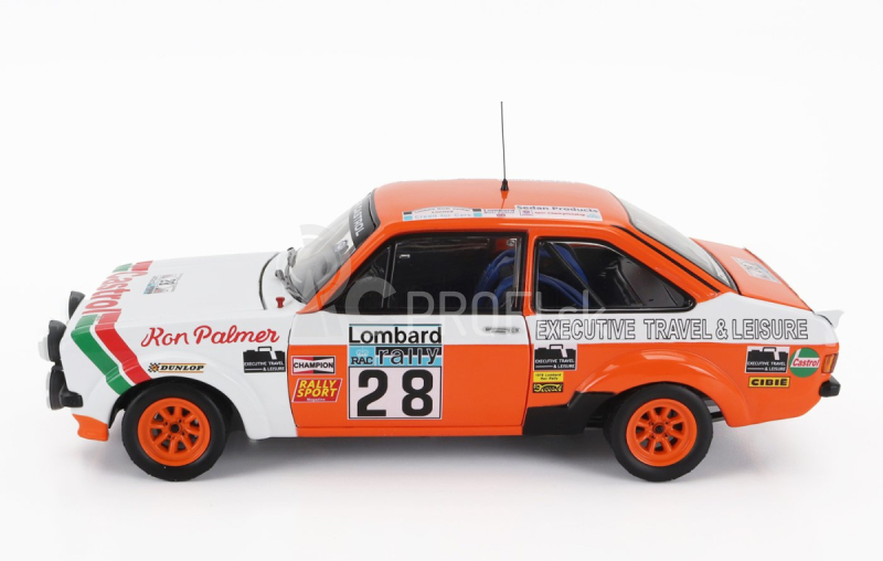 Sun-star Ford england Escort Mkii Rs 1800 (nočná verzia) Castrol N 28 Rally Rac Lombard 1978 Malcolm Wilson - Ron Palmer 1:18 White Orange