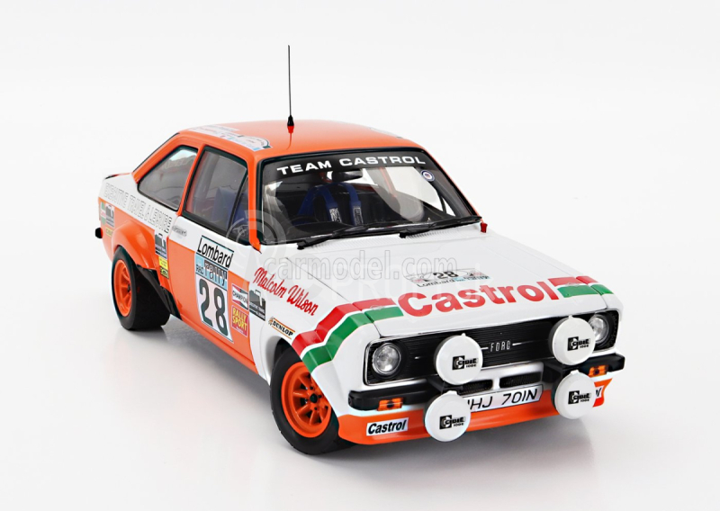 Sun-star Ford england Escort Mkii Rs 1800 (nočná verzia) Castrol N 28 Rally Rac Lombard 1978 Malcolm Wilson - Ron Palmer 1:18 White Orange