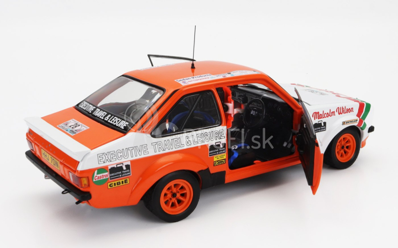 Sun-star Ford england Escort Mkii Rs 1800 (nočná verzia) Castrol N 28 Rally Rac Lombard 1978 Malcolm Wilson - Ron Palmer 1:18 White Orange