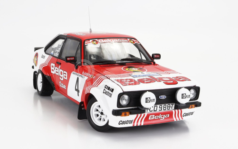 Sun-star Ford england Escort Rs 1800 (nočná verzia) N 4 4th Rally Lotto Haspengouw 1981 R.droogmans - R.joosten 1:18 červená biela