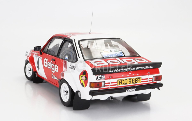 Sun-star Ford england Escort Rs 1800 (nočná verzia) N 4 4th Rally Lotto Haspengouw 1981 R.droogmans - R.joosten 1:18 červená biela