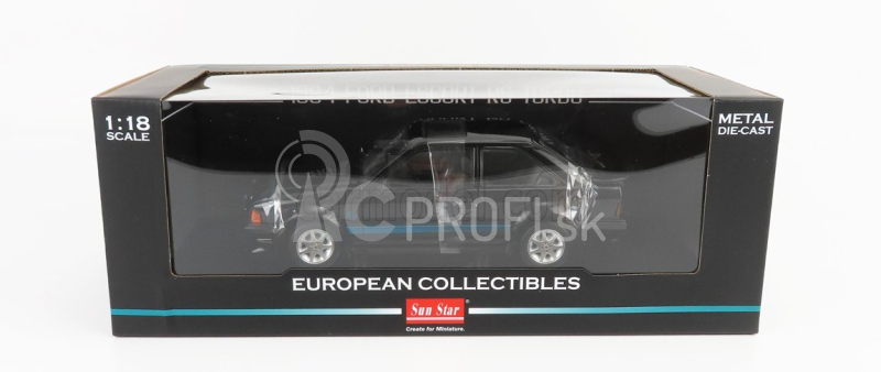 Sun-star Ford england Escort Rs Turbo 1984 1:18 Black