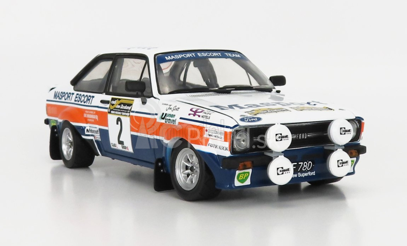 Sun-star Ford england Escort Rs1800 (nočná verzia) N 2 2nd Rally South Pacific New Zealand 1977 A.vatanen - J.scott 1:18 Biela oranžová modrá