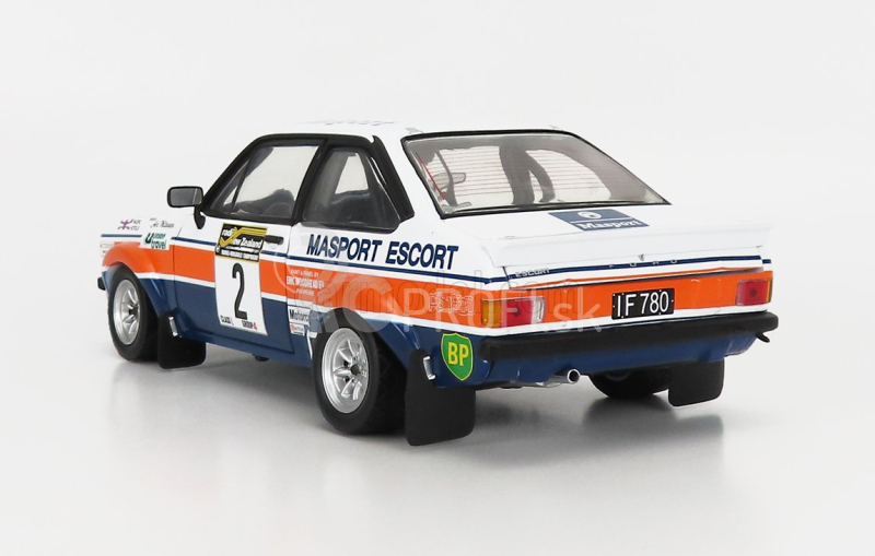 Sun-star Ford england Escort Rs1800 (nočná verzia) N 2 2nd Rally South Pacific New Zealand 1977 A.vatanen - J.scott 1:18 Biela oranžová modrá