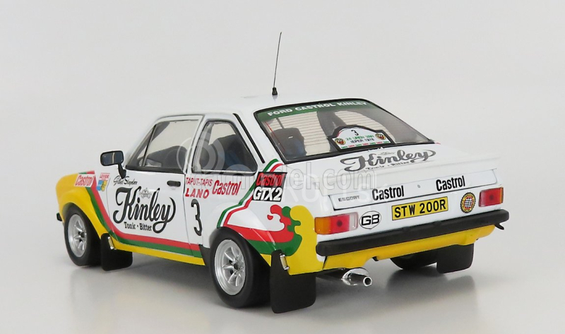 Sun-star Ford england Escort Rs1800 (nočná verzia) N 3 2nd Rally 24h Ypres 1978 G.staepelaere - F.franssen 1:18 Biela Žltá