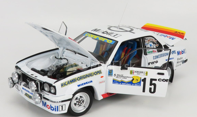 Sun-star Opel Ascona 400 (nočná verzia) N 15 Winner Rally Internazionale Della Lana 1982 M.biasion - Rudy 1:18 Biela