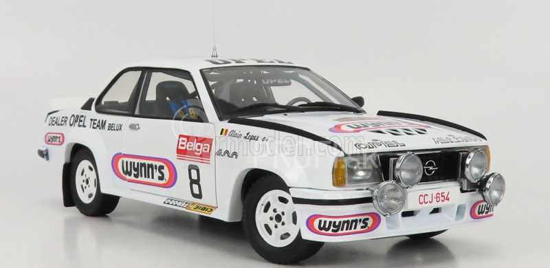 Sun-star Opel Ascona 400 (nočná verzia) N 8 2nd Rally Bianchi 1981 G.colsoul - A.lopes 1:18 Biela