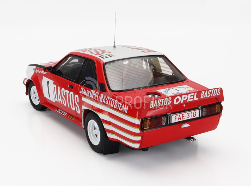 Sun-star Opel Ascona 400 Rally Bastos N 1 2nd Rally Circuit Des Ardennes 1983 Guy Colsoul - Alain Lopes 1:18 Červená Biela