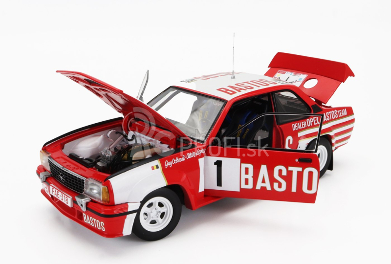 Sun-star Opel Ascona 400 Rally Bastos N 1 2nd Rally Circuit Des Ardennes 1983 Guy Colsoul - Alain Lopes 1:18 Červená Biela