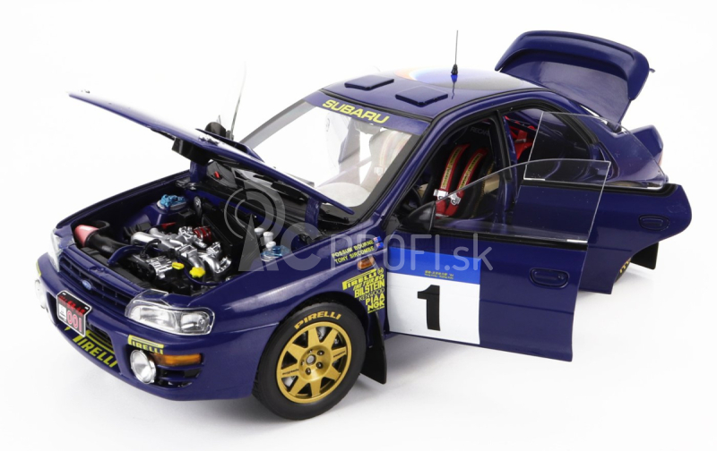 Sun-star Subaru Impreza 555 N 1 Winner Rally Hong Kong Beijijijng 1994 P.bourne - T.sircombe 1:18 Modrá