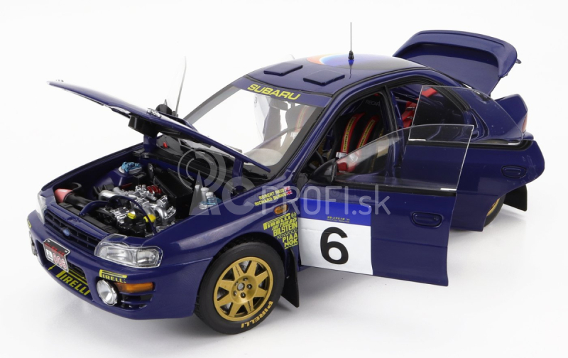 Sun-star Subaru Impreza 555 N 6 2nd Rally Hong Kong Beijijijng 1994 R.burns - R.reid 1:18 Modrá