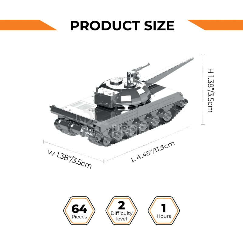 Oceľová stavebnica tank Object 430U