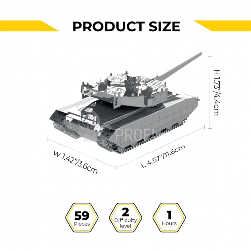 Oceľová stavebnica tank Oplot T-84