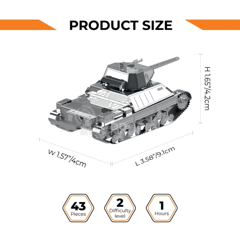 Oceľová stavebnica tank P 26/40