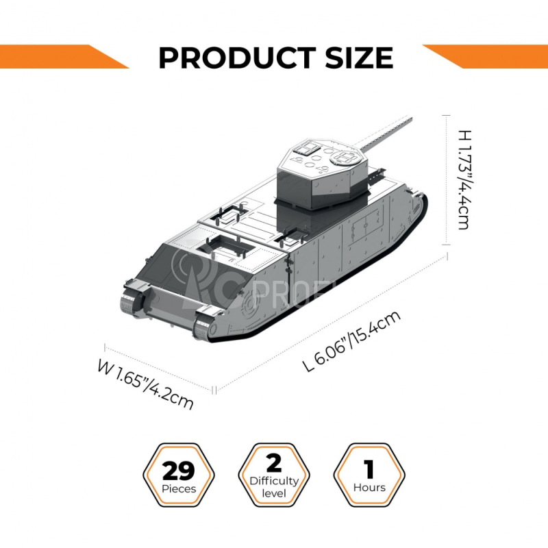 Oceľová stavebnica tank TOG II