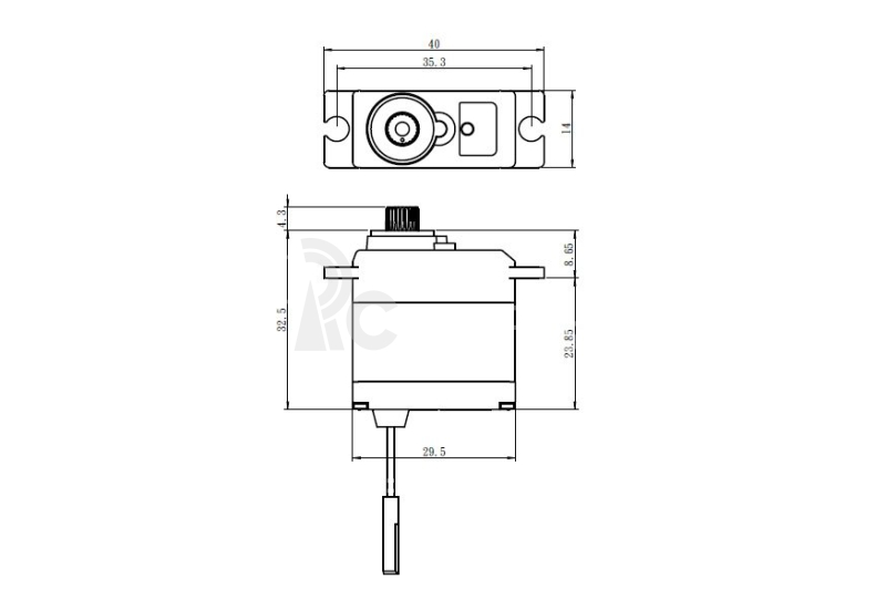 SW-0250MG+ WATERPROOF Digitálne servo (5,0 kg-0,11s/60°)