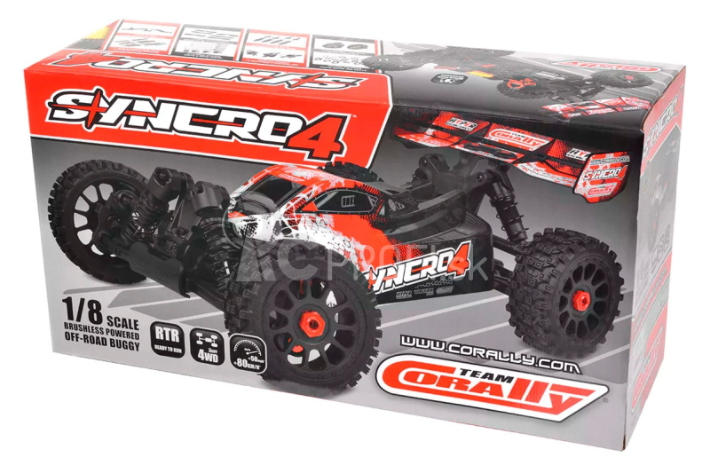 RC auto SYNCRO-4 – BUGGY 4WD 3-4S – RTR, oranžová