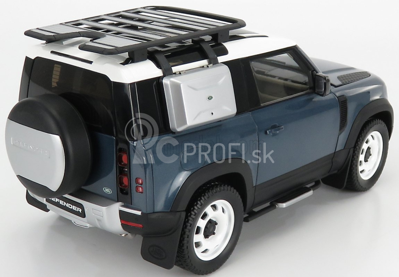 Takmer skutočný Land rover New Defender 90 2020 1:18 Tasman Blue