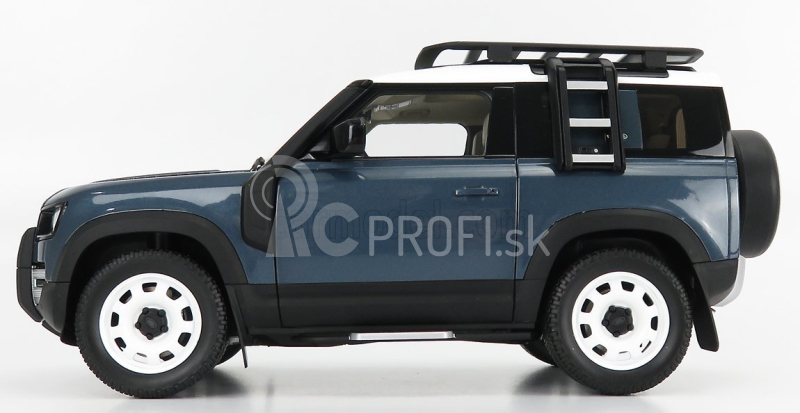 Takmer skutočný Land rover New Defender 90 2020 1:18 Tasman Blue