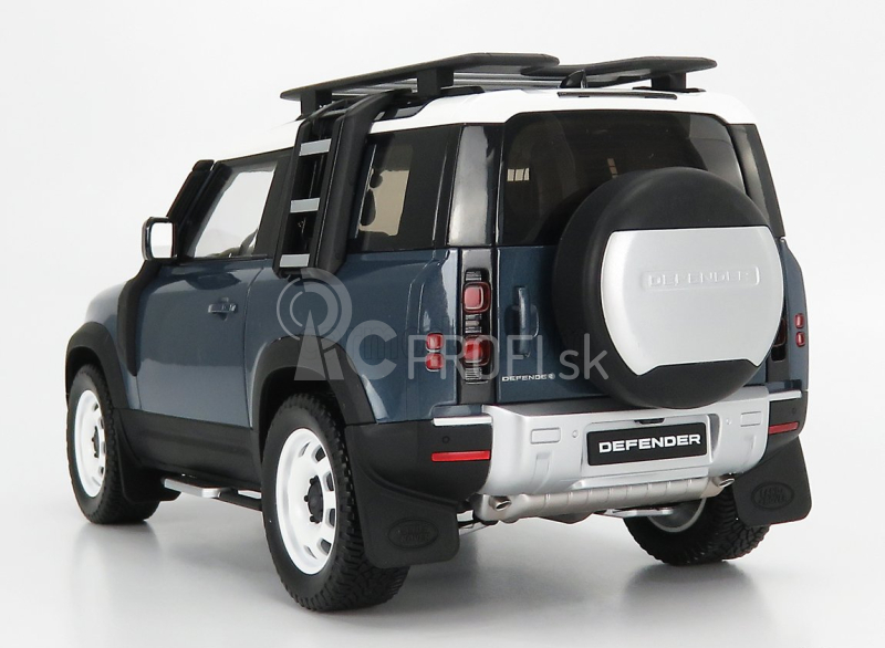 Takmer skutočný Land rover New Defender 90 2020 1:18 Tasman Blue