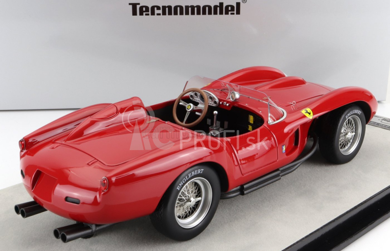 Tecnomodel Ferrari 250tr 3.1l V12 Testarossa Pontoon Fender Spider Press Version 1957 1:18 Red