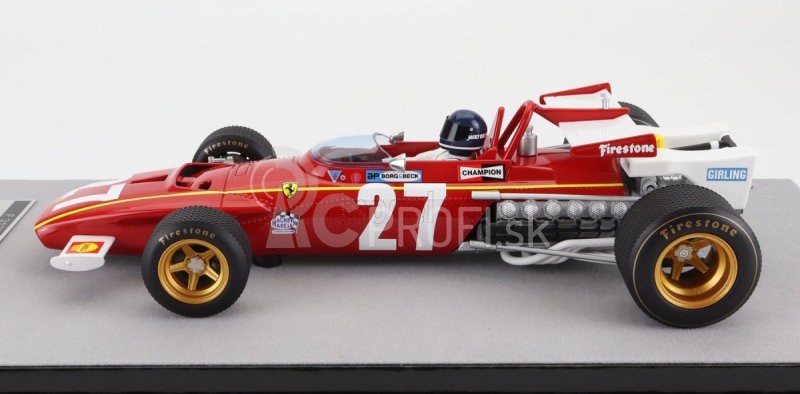 Tecnomodel Ferrari F1 312b N 27 Belgium Gp (s figúrkou pilota) 1970 Jacky Ickx 1:18 červená biela