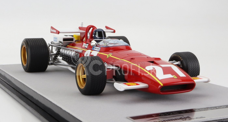 Tecnomodel Ferrari F1 312b N 27 Belgium Gp (s figúrkou pilota) 1970 Jacky Ickx 1:18 červená biela